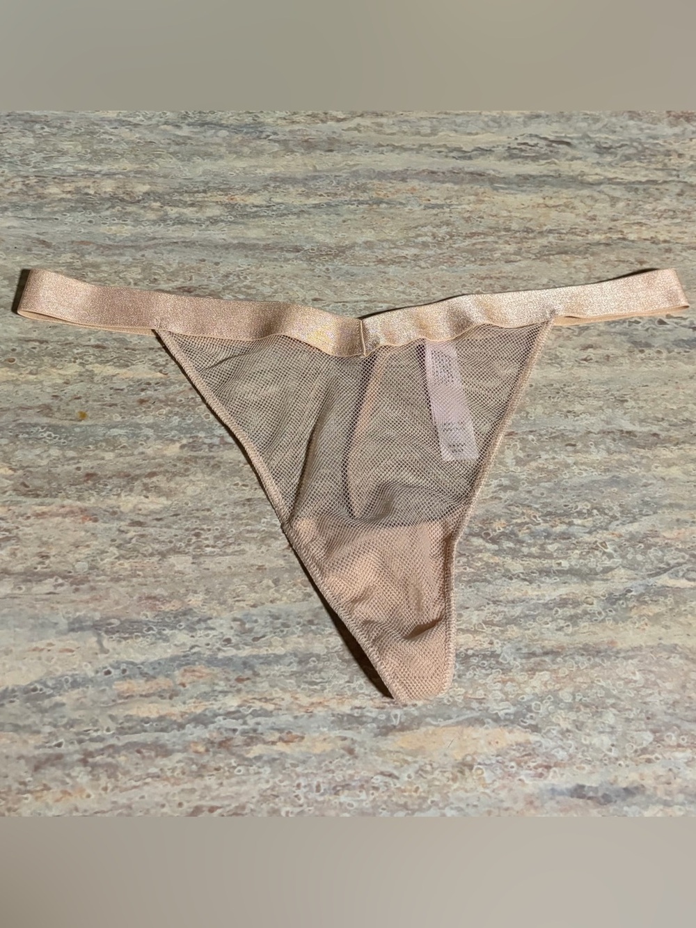 NWOT Victoria’s Secret Sheer Nude Mesh Thong Panty